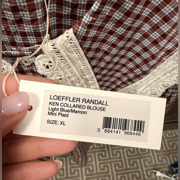 Loeffler Randall Ken Collared Top NWT - Picture 2 of 5